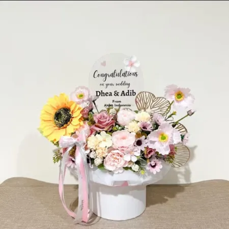 Bloom Box Akrilik Ucapan Wedding Antapani